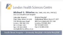 Oral and Maxillofacial Surgery, London Health Sciences Centre